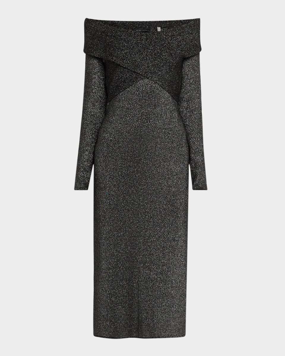 The Rowan Lurex Midi Sweater Dress